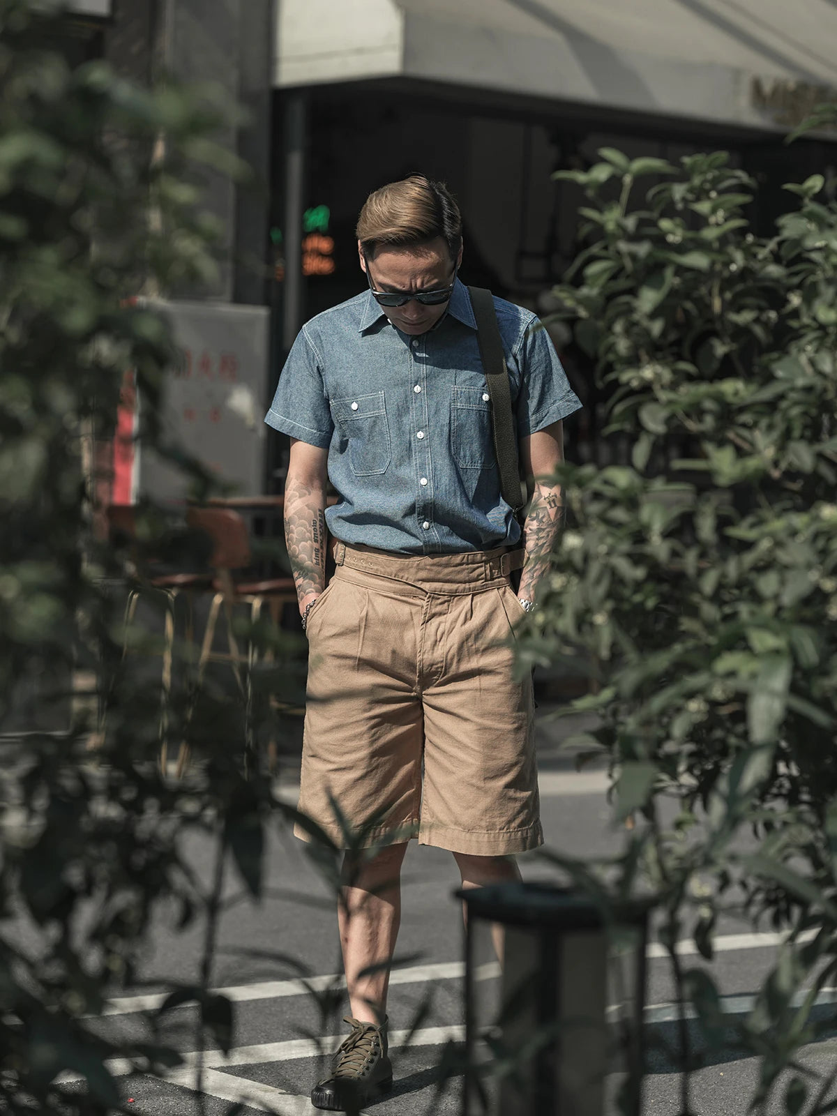 Light Blue Chambray Work Shirt