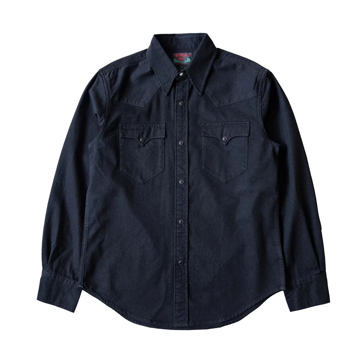 Black Slim Western Shirt