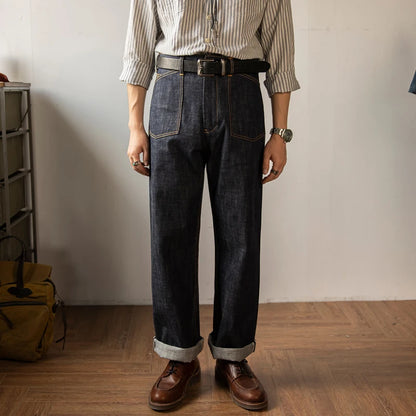 High Waist Railroad Jeans