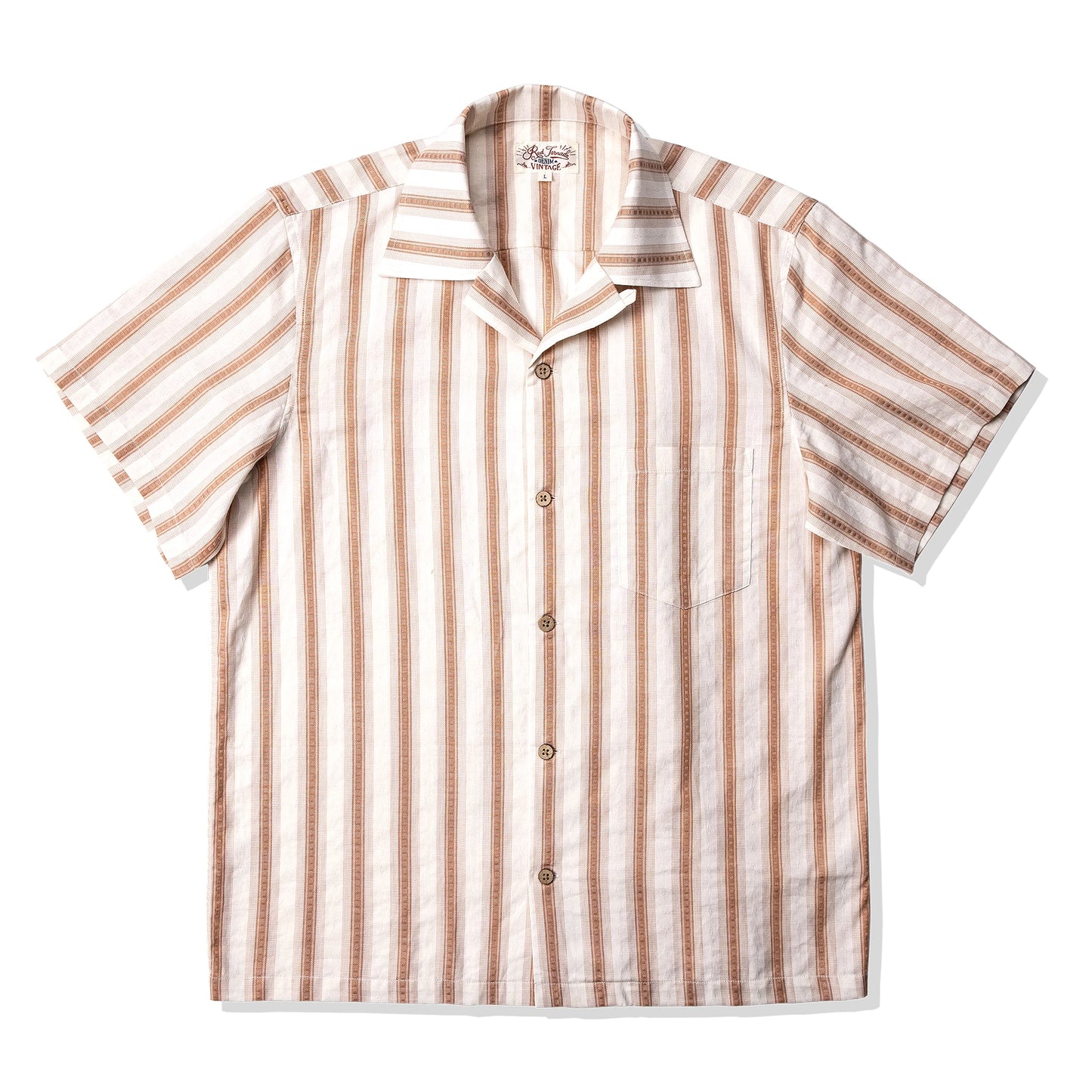 Jacquard Stripe Camp Shirt