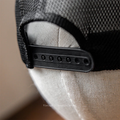 Black Mesh Trucker Cap