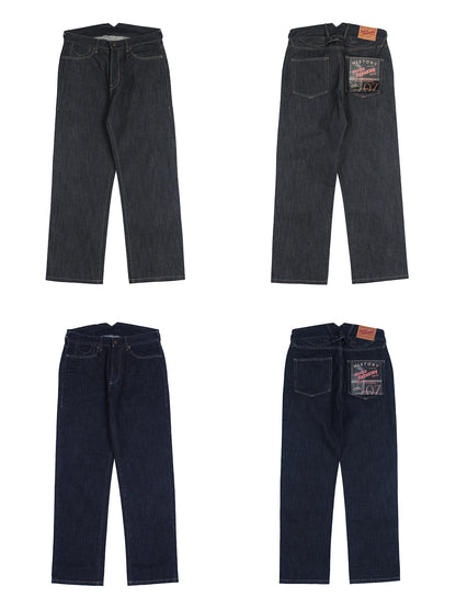 Cinch Back Raw Denim Jeans