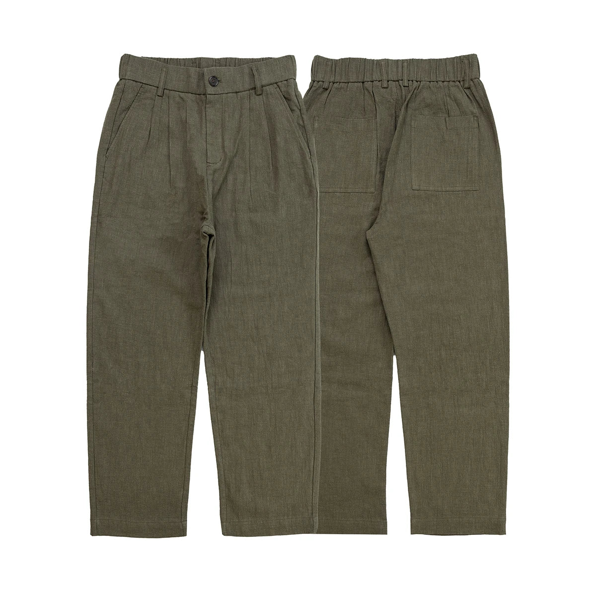 Linen Pleated Casual Trousers