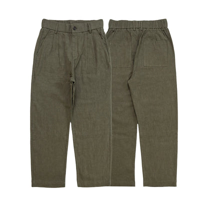 Linen Pleated Casual Trousers