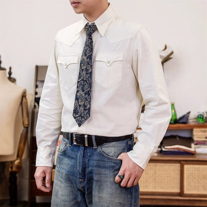 White Classic Western Shirt