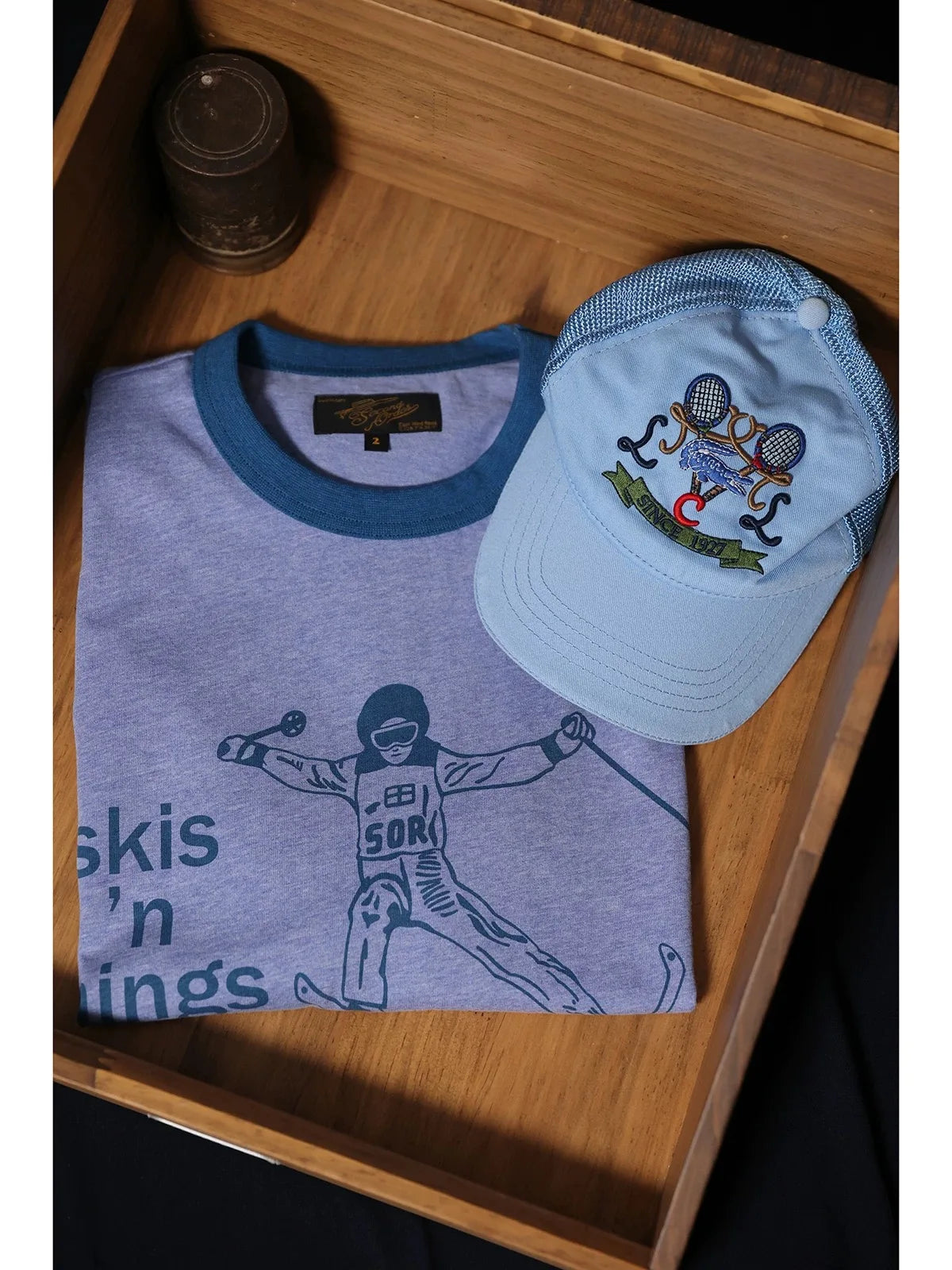 Skier Graphic Ringer Tee