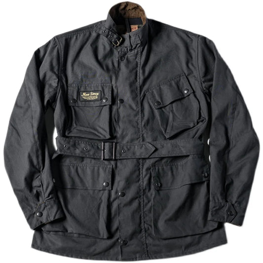 Waxed Motorcycle Biker Jacket