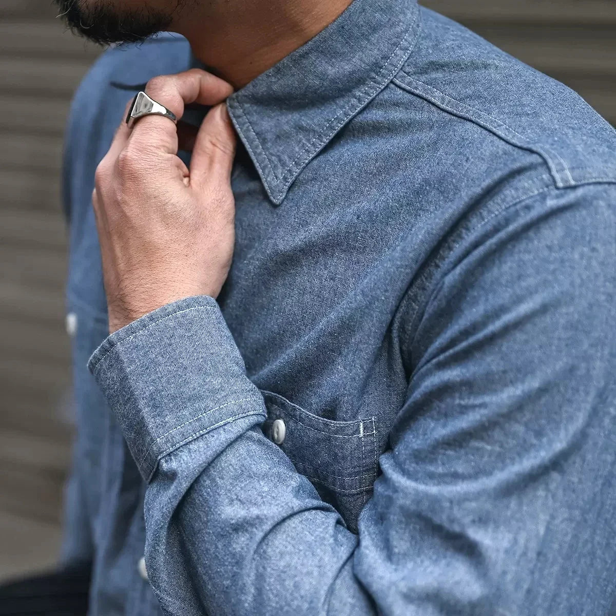 Light Blue Chambray Shirt