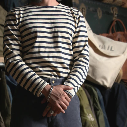 Striped Breton Boatneck Shirt