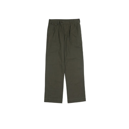 Herringbone Pleated Chino Pants