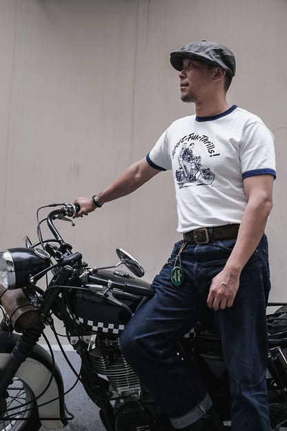 Motorcycle Rider Print Tee
