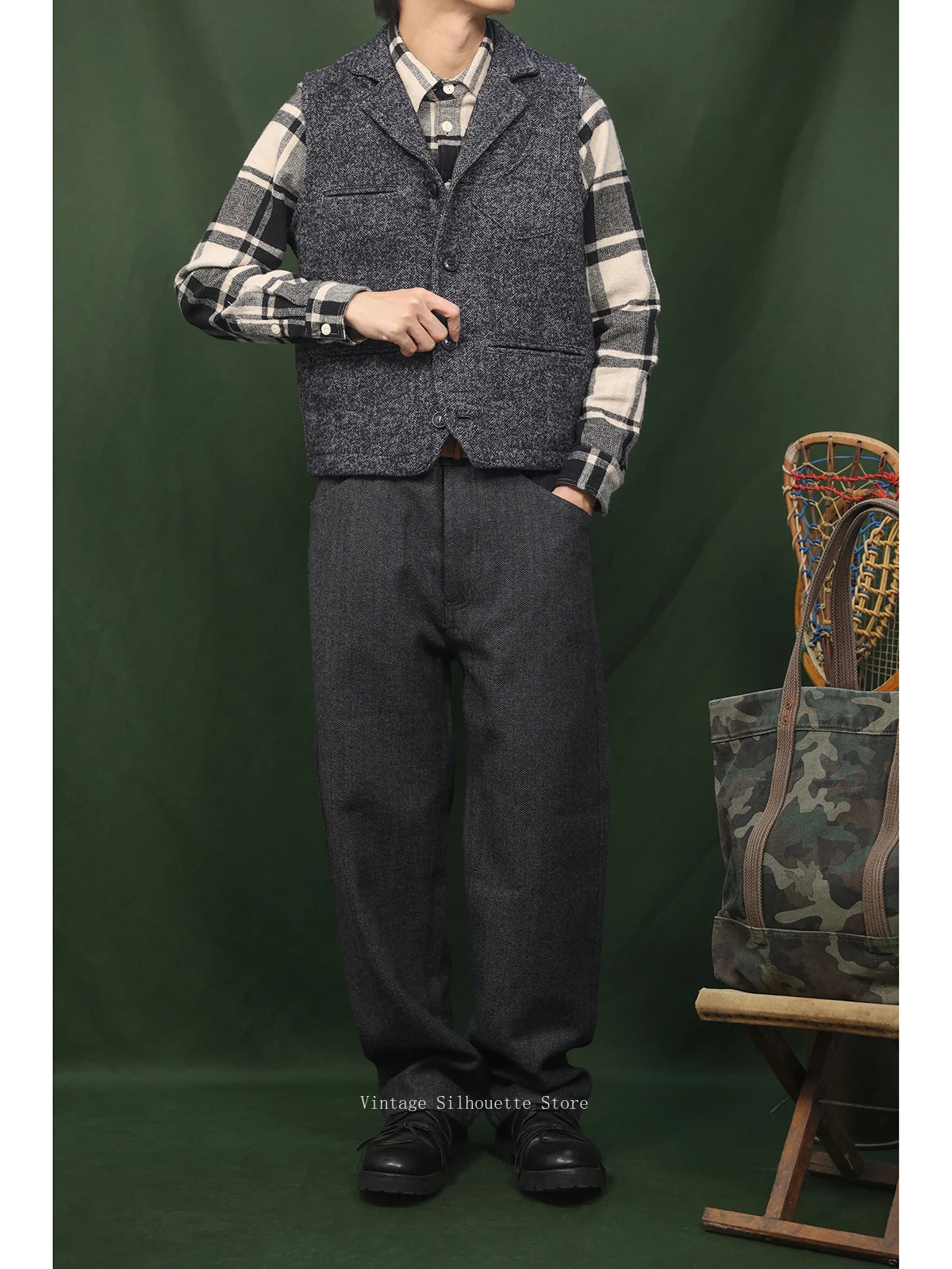 Tweed Wool Hunting Vest