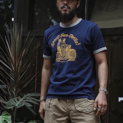 Motorcycle Rider Print Tee