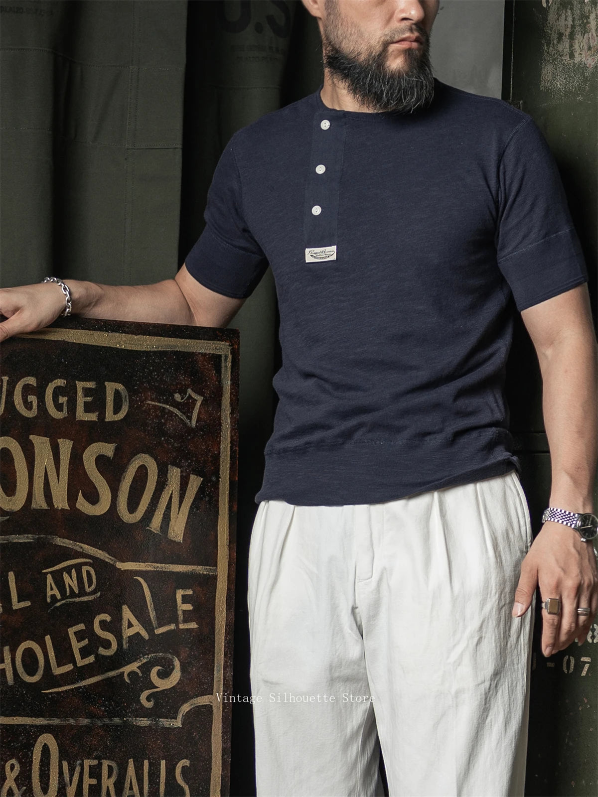 Side Placket Henley Tee