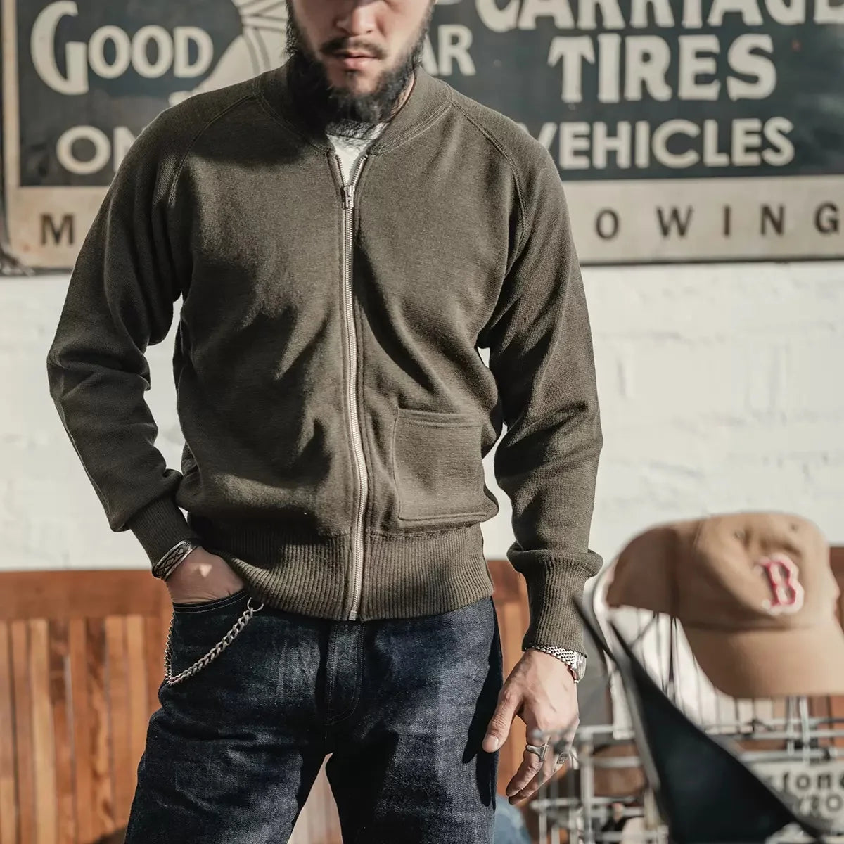 C-2 Wool Cardigan Sweater