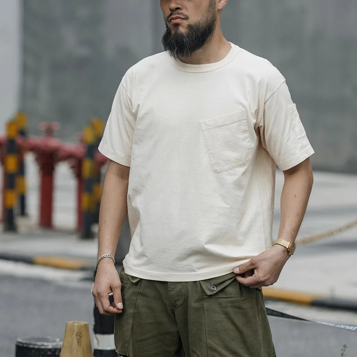 Tubular Pocket Crewneck Tee