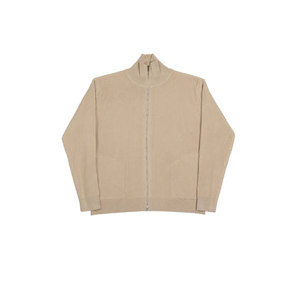 Zip Wool Blend Cardigan