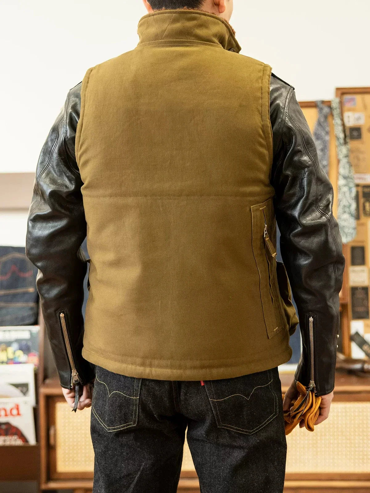 Alpaca Lined Aviator Vest