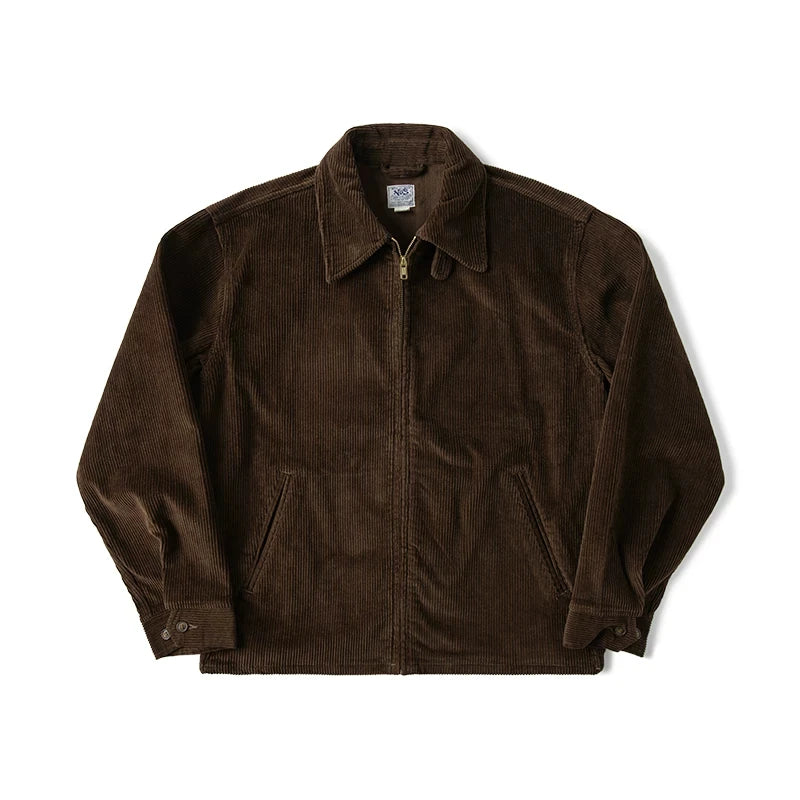 Zip Up Corduroy Cossack Jacket