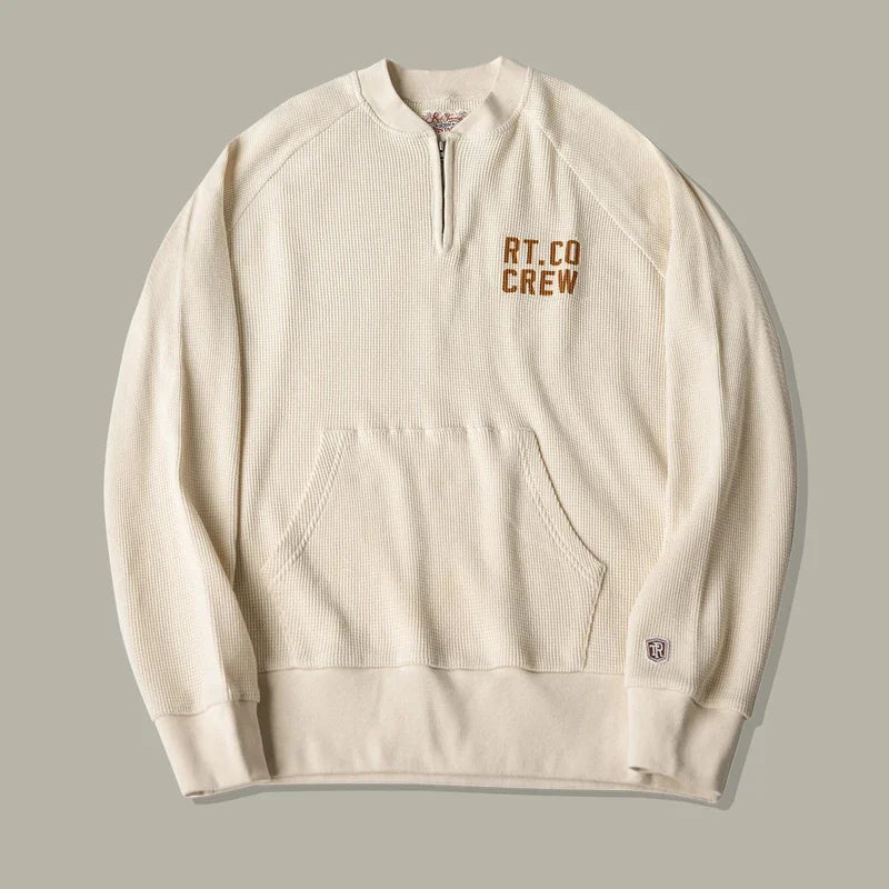 Quarter Zip Waffle Pullover