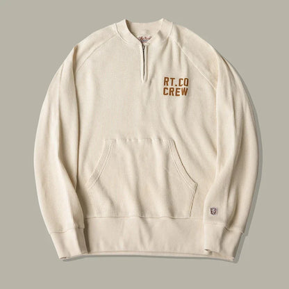 Quarter Zip Waffle Pullover