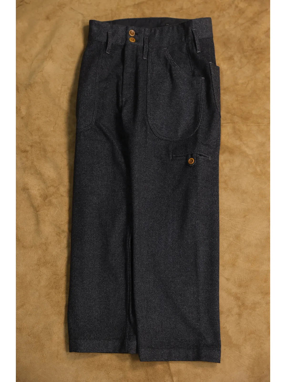 Dark Gray Wool Cargo Pants