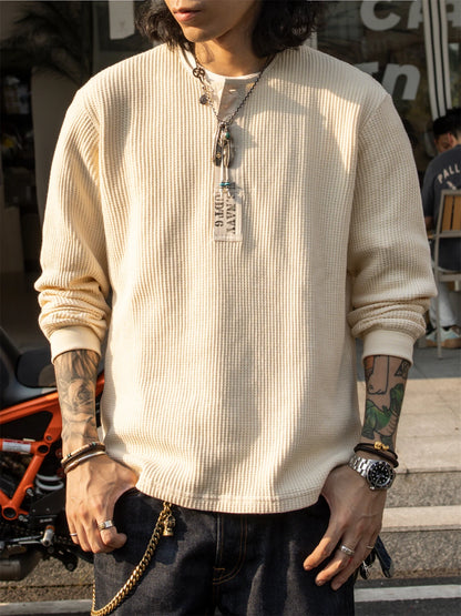 Waffle Long Sleeve Henley