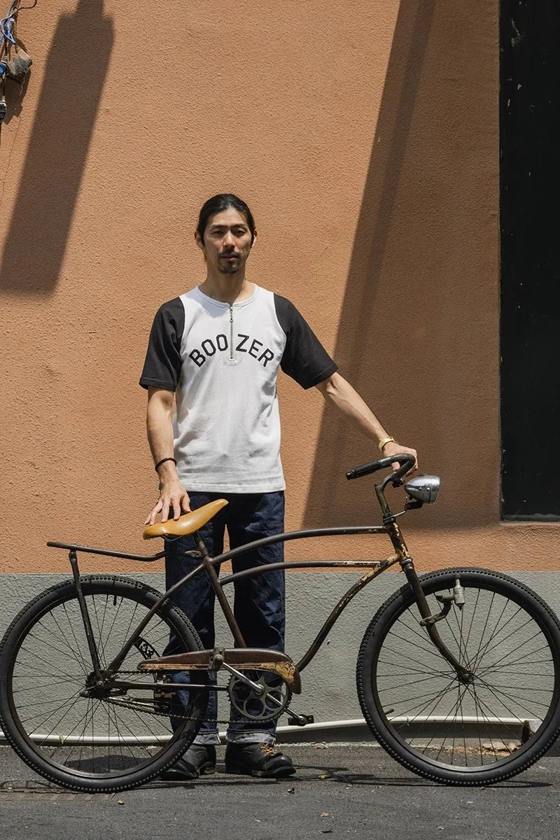 Quarter Zip Boozer Tee