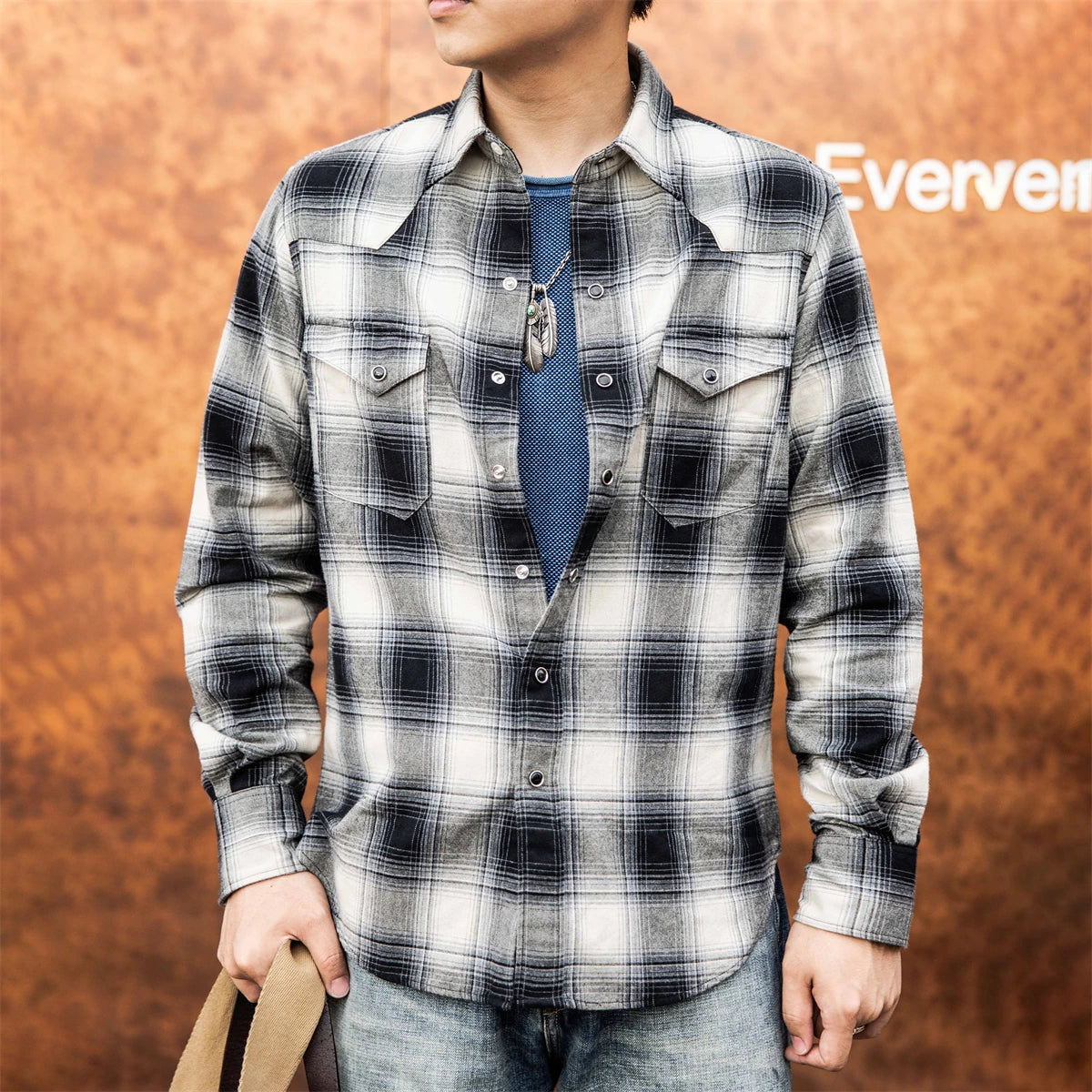 Plaid Flannel Western Shirt