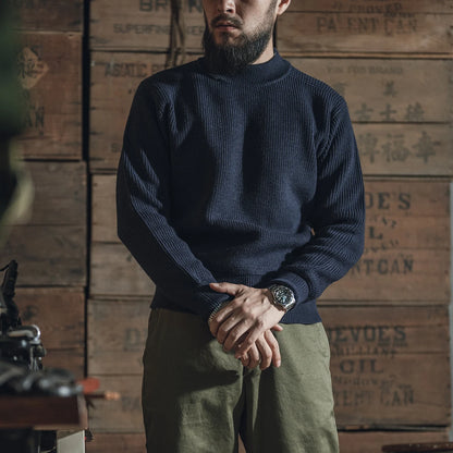 Wool Mock Neck Sweater