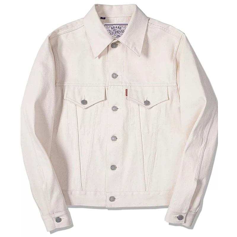 White Selvedge Trucker Jacket