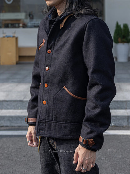 Wool Blend Railway Jacket