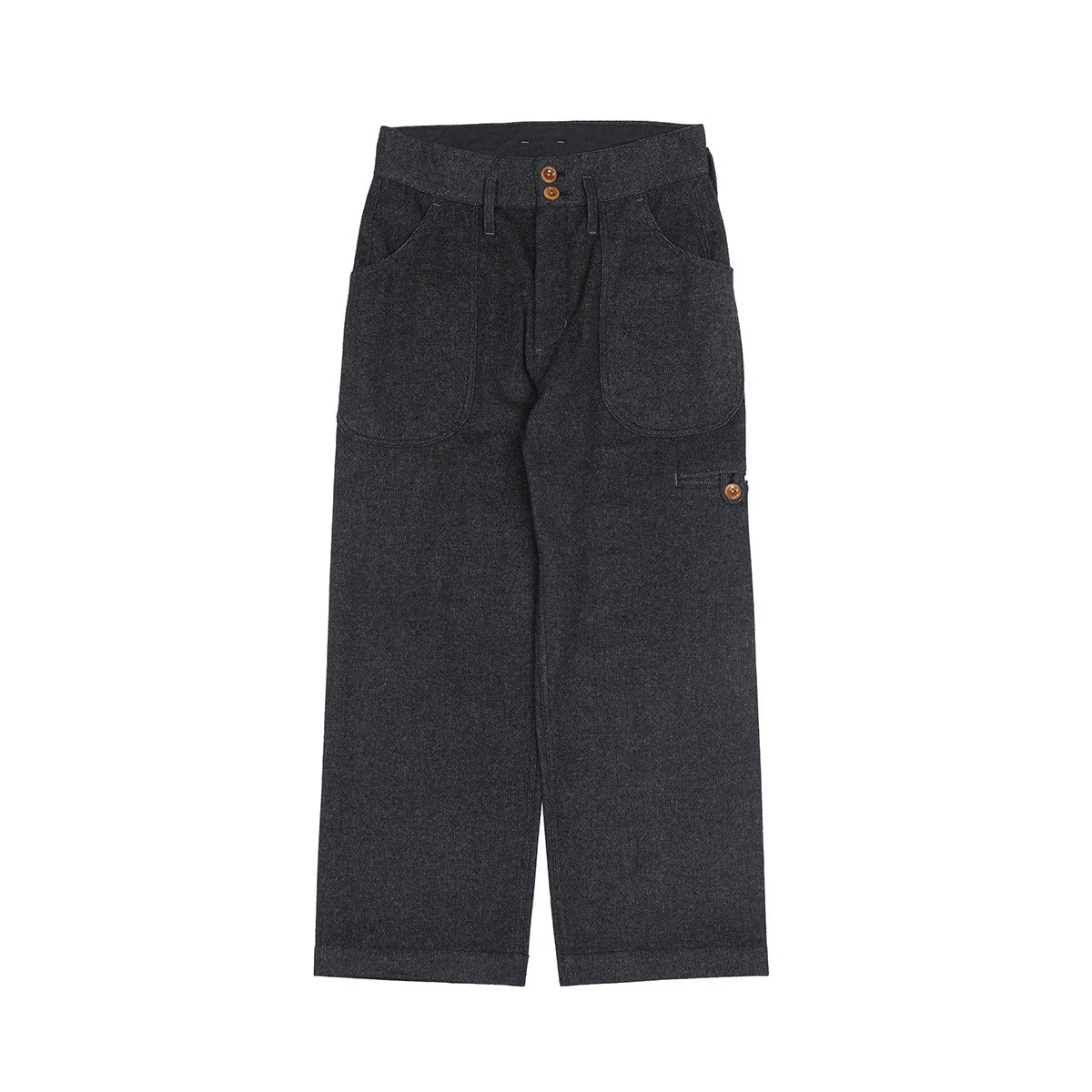 Dark Gray Wool Cargo Pants