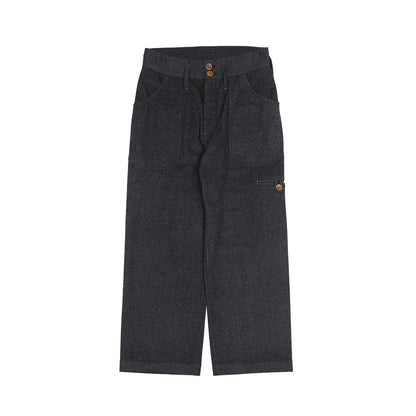 Dark Gray Wool Cargo Pants