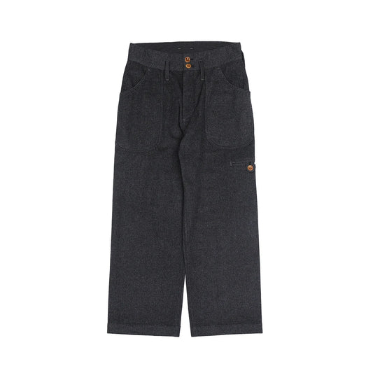 Dark Gray Wool Cargo Pants