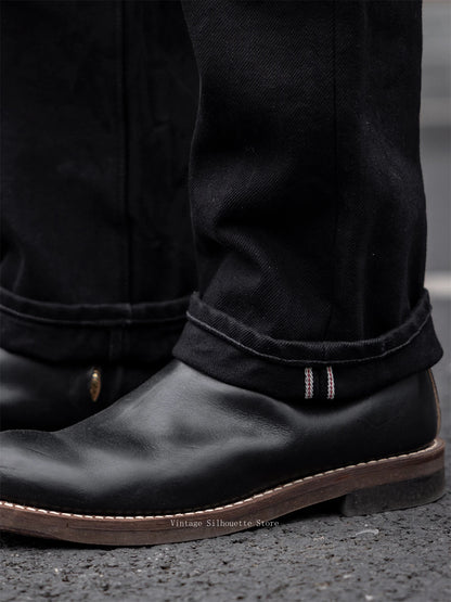 Black Traditional Straight Jeans