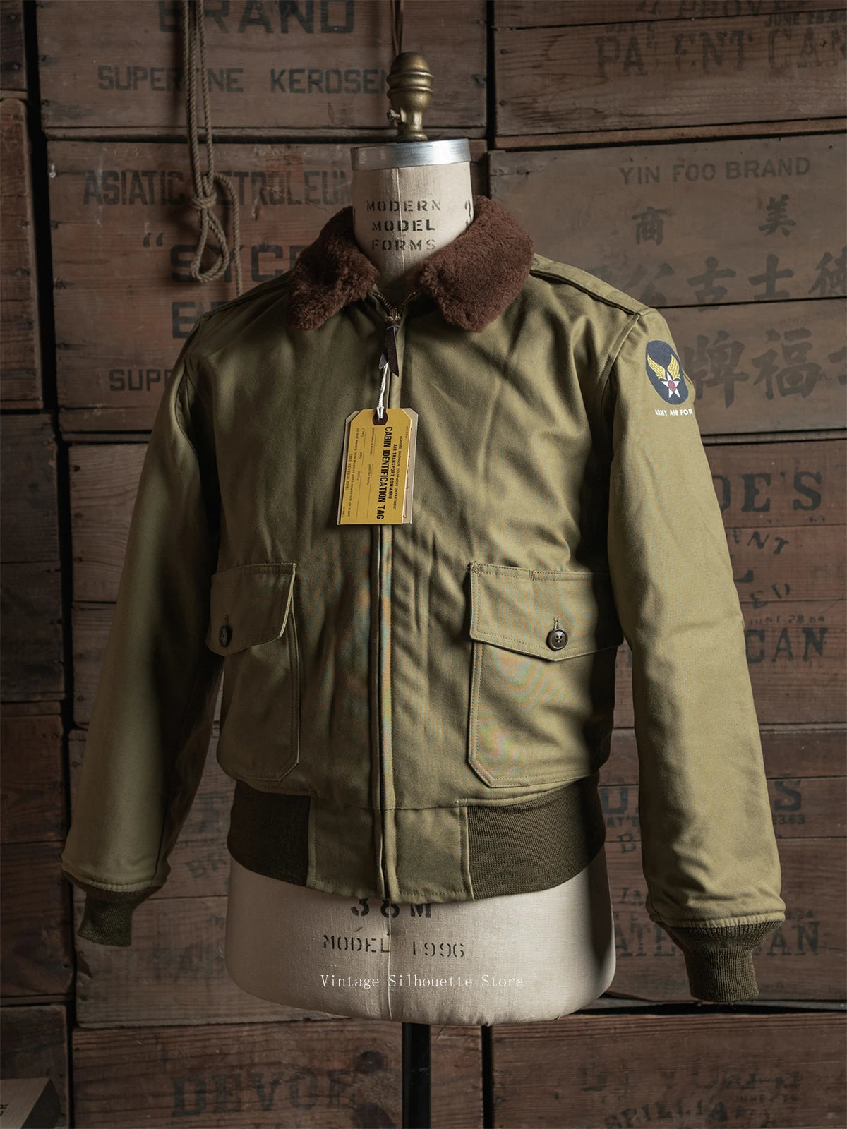 B-10 Shearling Collar Bomber Jacket