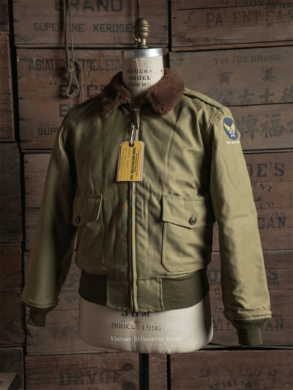 B-10 Shearling Collar Bomber Jacket