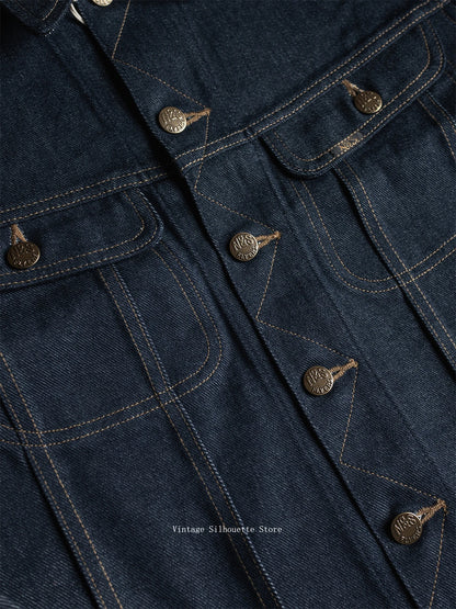 Cropped Sanforized Denim Jacket