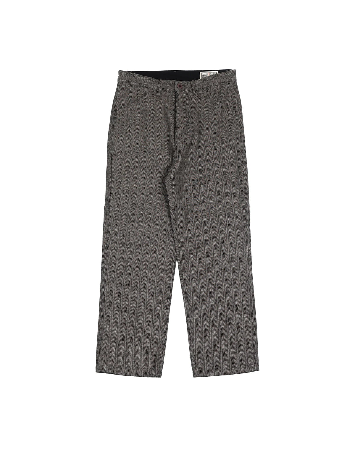 Herringbone Wool Blend Trousers