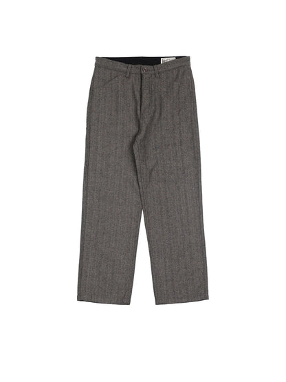 Herringbone Wool Blend Trousers
