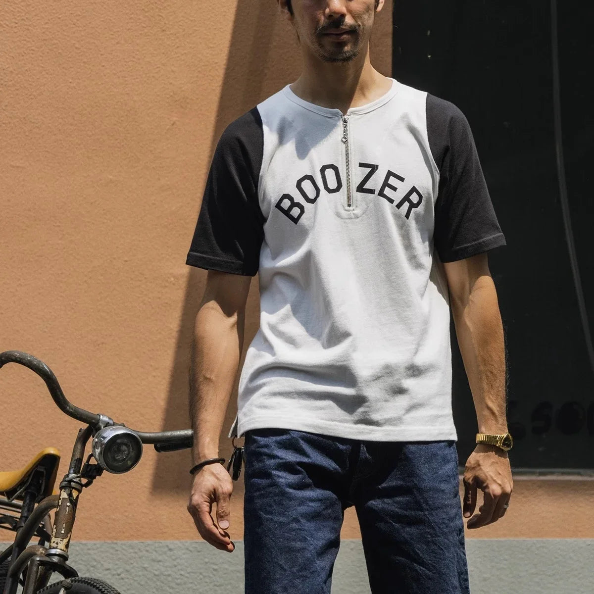 Quarter Zip Boozer Tee