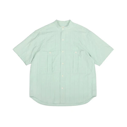 Band Collar Work Shirt