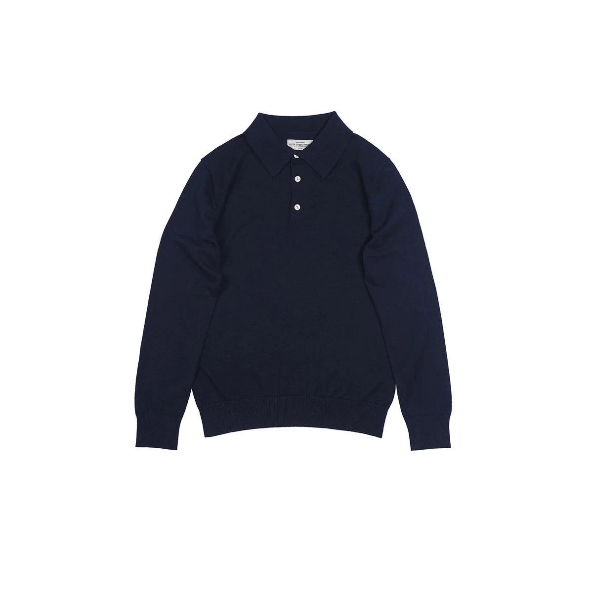 Cotton Long Sleeve Knit Polo