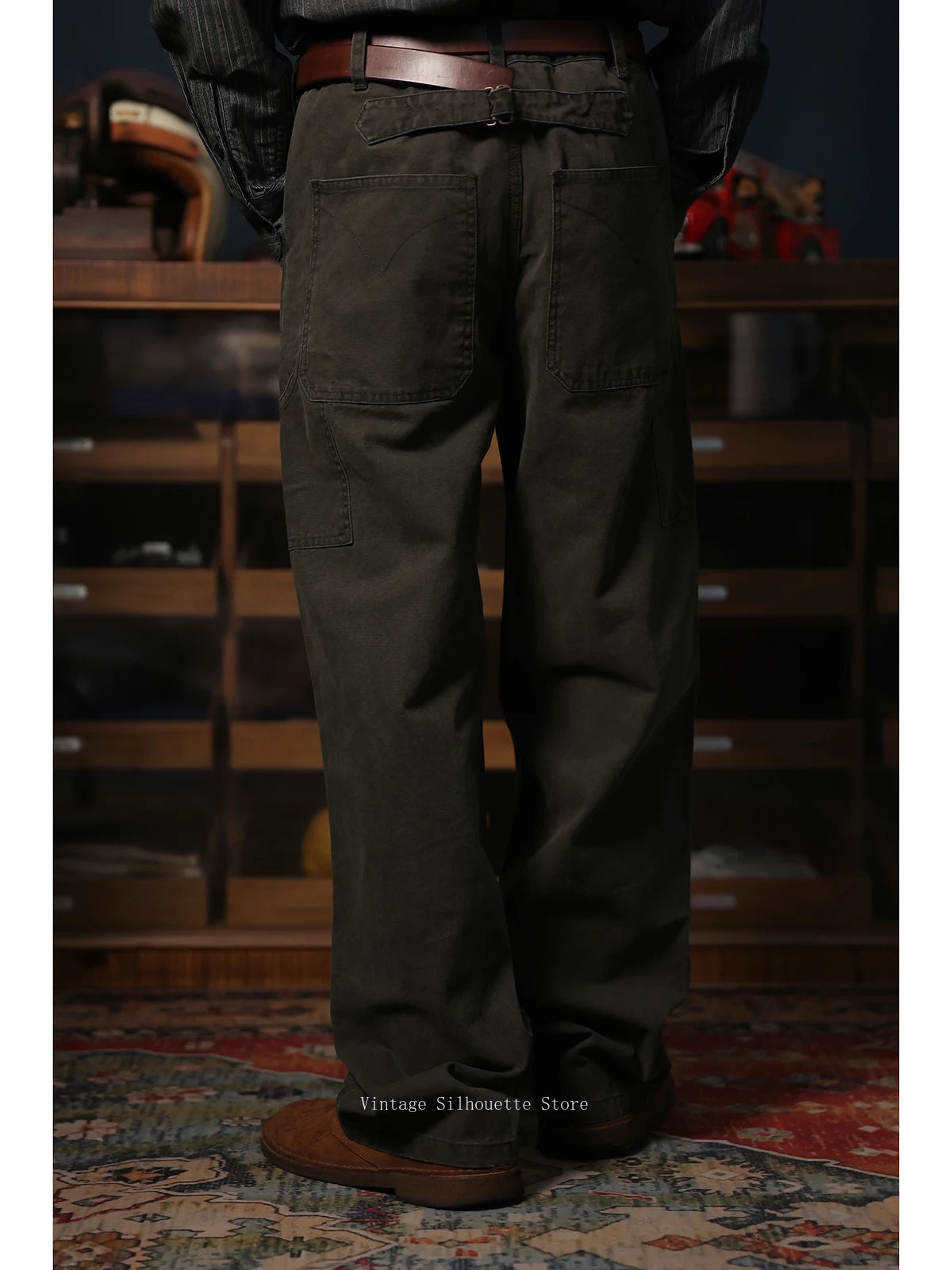 Washed Canvas Railroad Pants