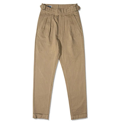Herringbone Cotton Gurkha Pants