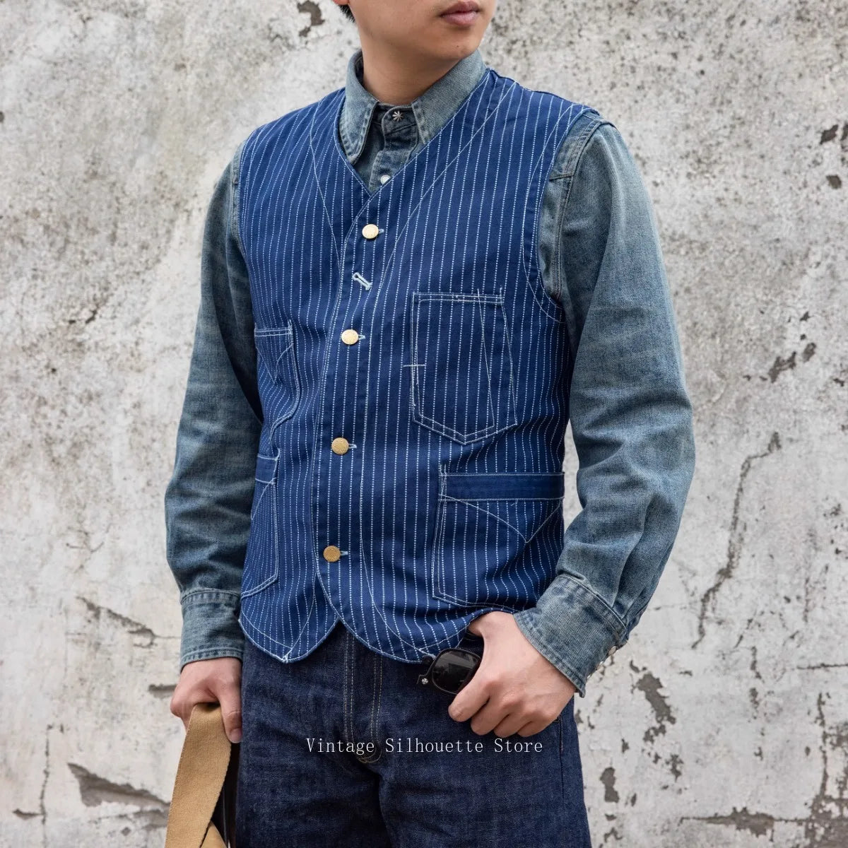 Wabash Stripe Conductor Vest
