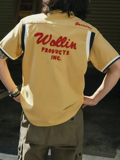 Embroidered Bowling Camp Shirt