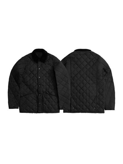 Corduroy Collar Quilted Jacket