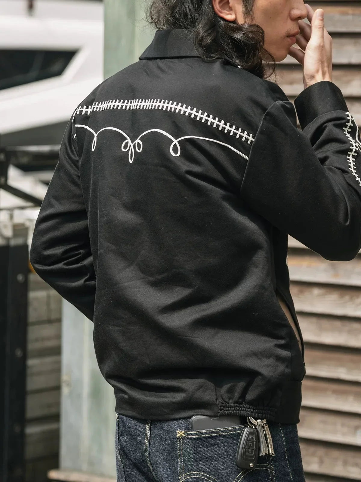 Black Embroidered Bolero Jacket